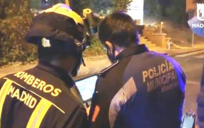 POLICÍA MUNICIPAL DE MADRID COLABORA CON SUS DRONES EN LA EXTINCIÓN DE INCENDIOS