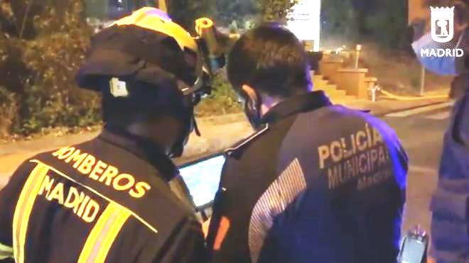 POLICÍA MUNICIPAL DE MADRID COLABORA CON SUS DRONES EN LA EXTINCIÓN DE INCENDIOS